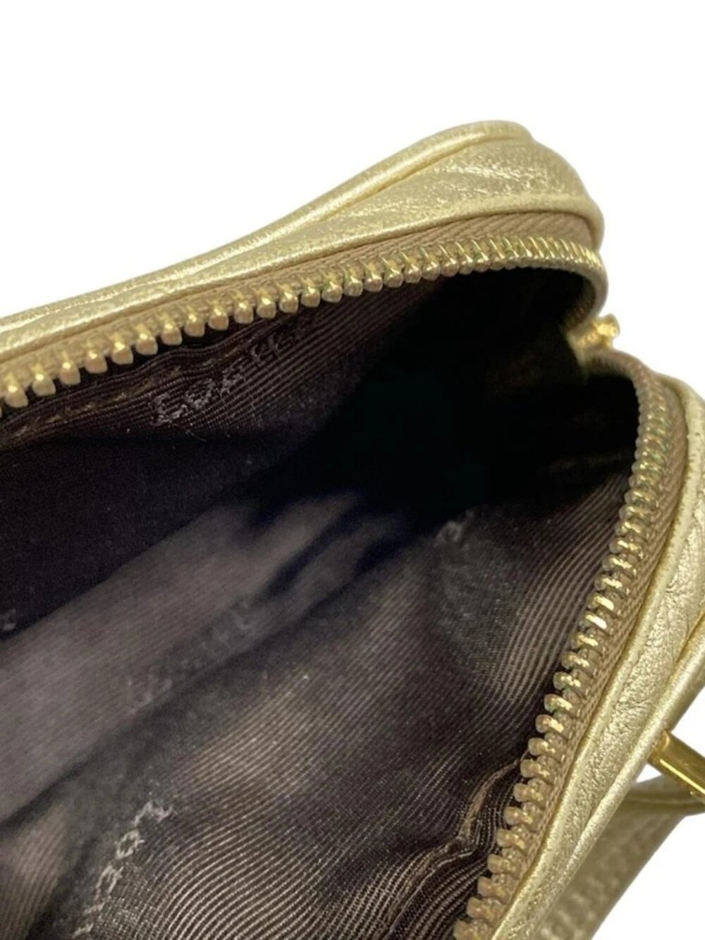 LOEWE Amazon Nano Gold Leather Handbag - Picture 7 of 13